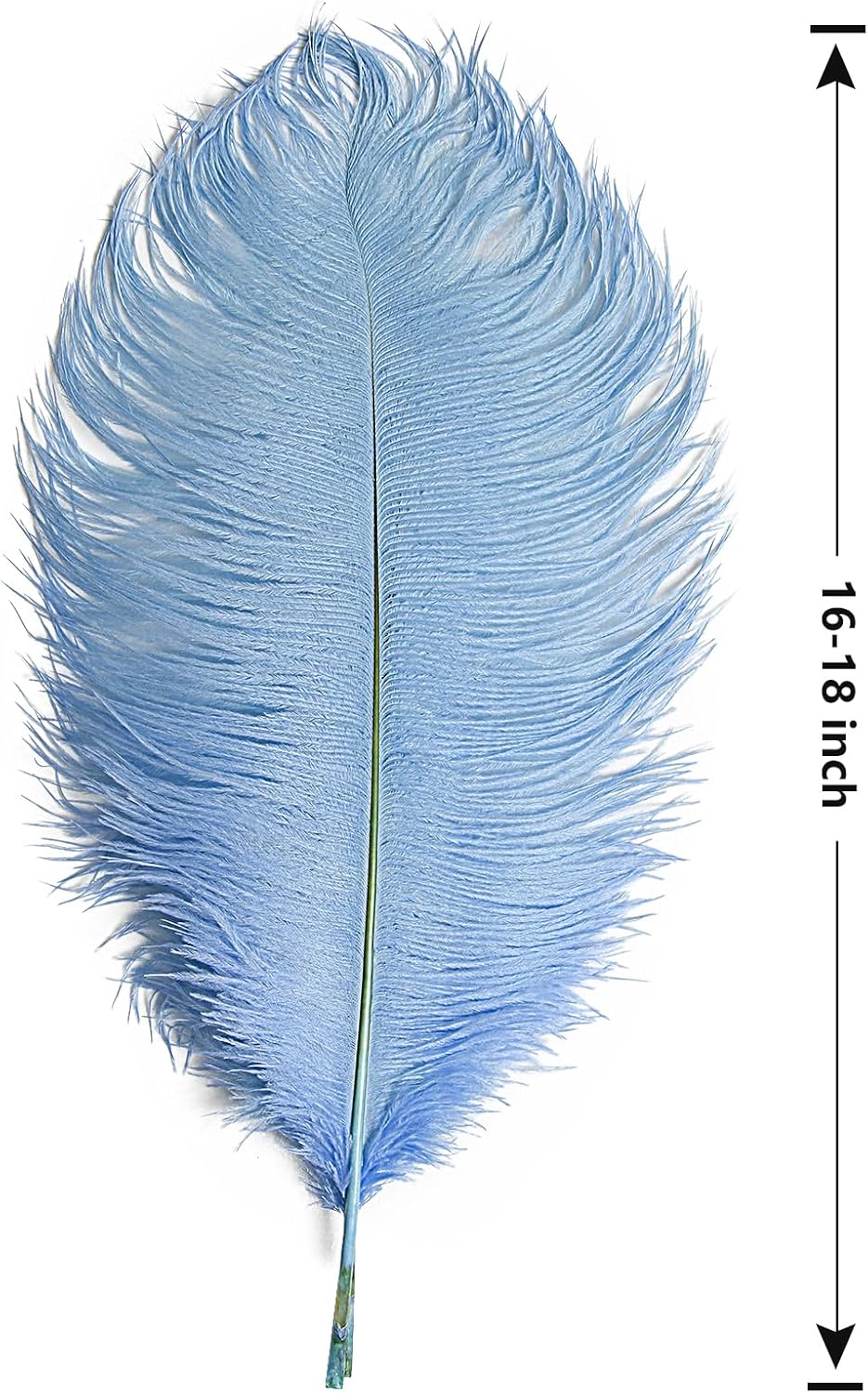 THARAHT Baby Blue Ostrich Feathers 12pcs Large Natural Bulk 16-18Inch 40cm-45cm for Wedding Party Centerpieces Easter Gatsbi and Home Decoration Feathers
