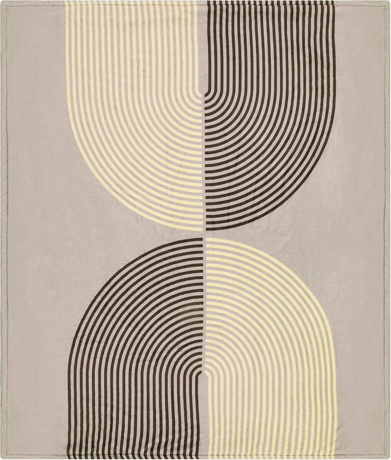 Lahome Brown Fleece Throw Blanket for Couch Double-Color Rainbow Fluffy Warm Cozy Bed Blanket Soft Fuzzy Modern Throw Blankets for Sofa Home Decor, Brown 50''x60''