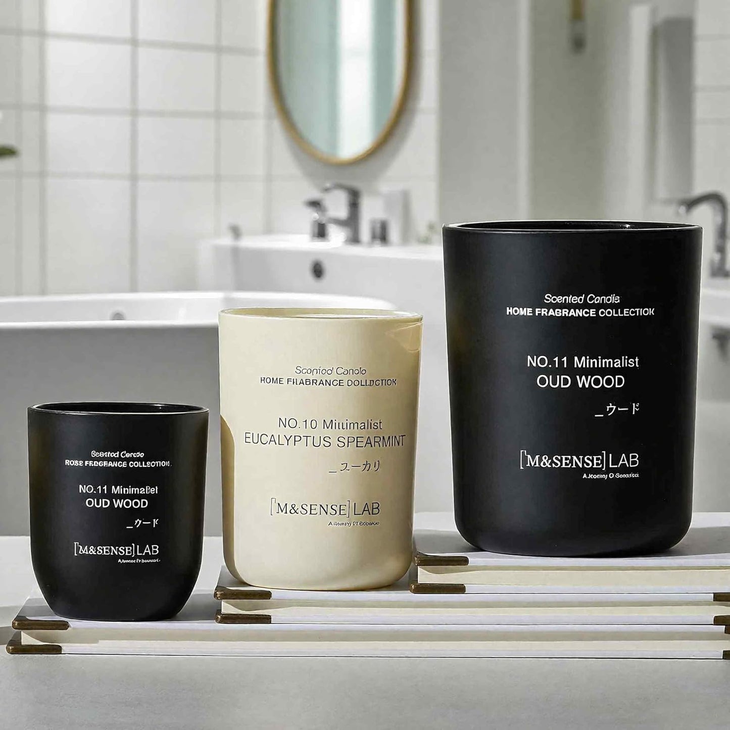 M&SENSE Natural Soy Candle| Linen Breeze | 5.3 oz | Minimalist Scented Candle for Relaxation, Gifting, Home Décor | for Bedroom, Office, Party Small