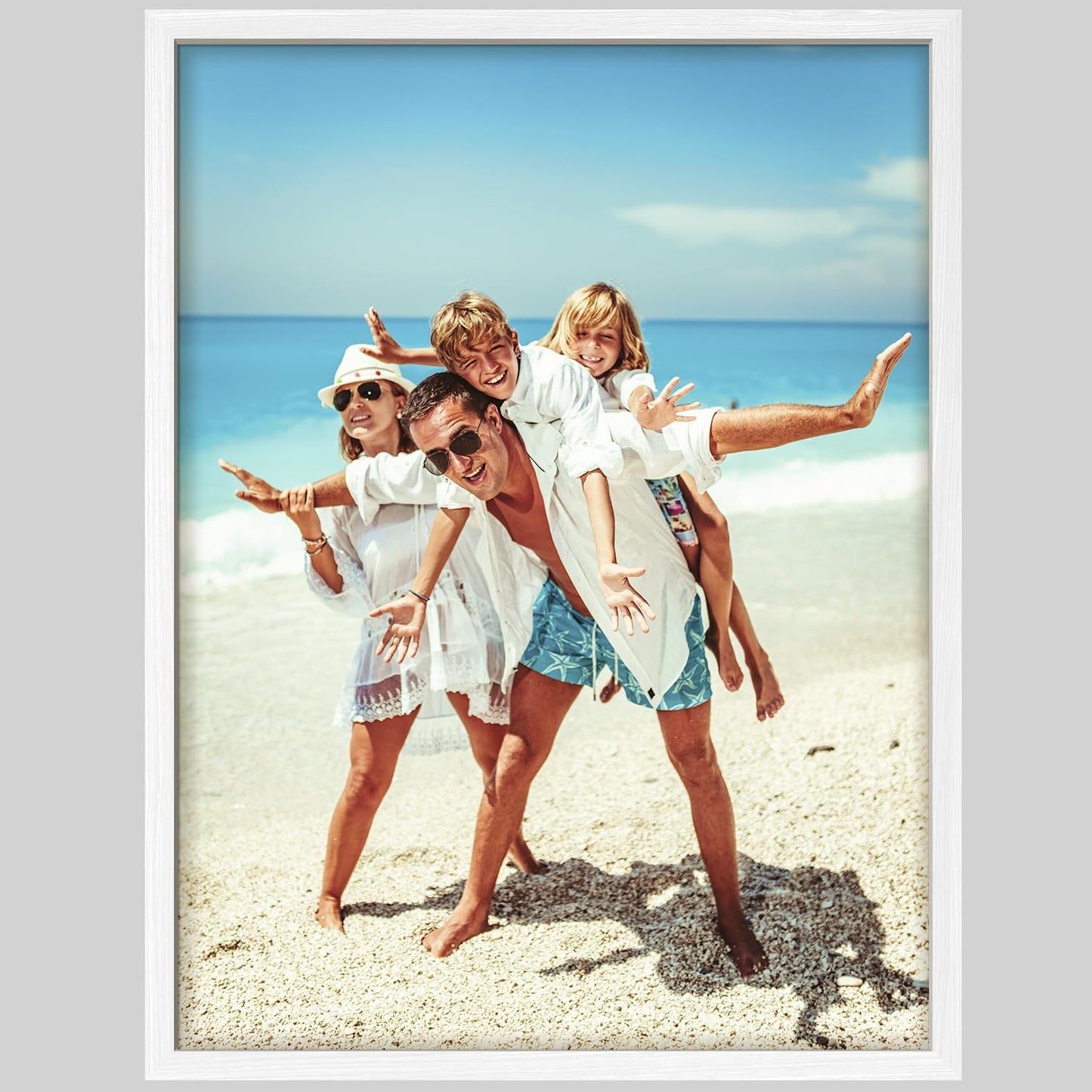 wall26 Custom Framed Poster Wall Art for Living Room, Bedroom Canvas Prints for Home Decoration Ready to Hang - 12"x16" White