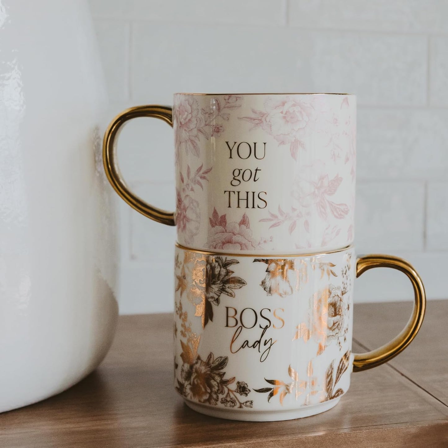 Sweet Water Decor You Got This Gold Handle Coffee Mugs - 17oz Cute Coffee Mugs for Hot & Cold Drinks - Spring Home Decor and Gift - Ideal Tea & Espresso Cups