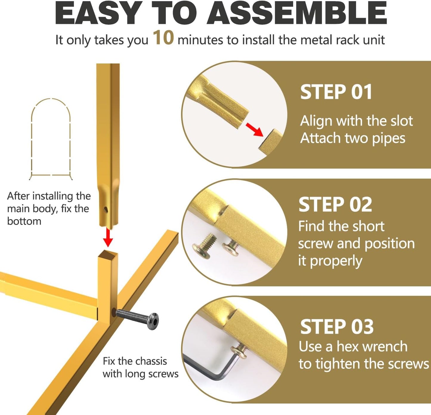Arch Backdrop Stand and Cover Set, 3 Metal Balloon Arch Backdrop 4ft 5ft 6ft, Gold Arched Stand Frame for Wedding, Parties,Birthday, Backdrop Decorations (Beige,4ft+5ft+6ft)
