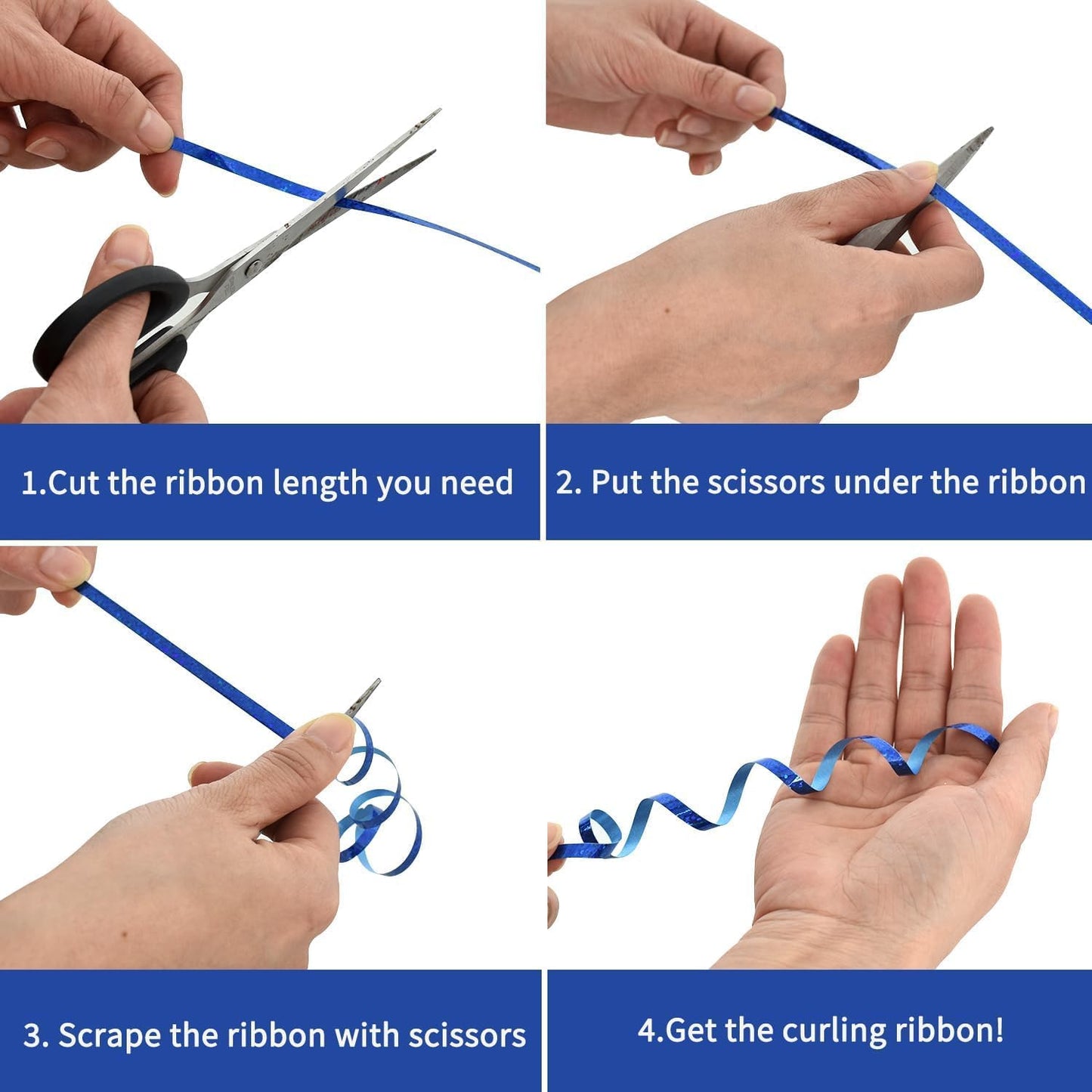 BEISHIDA 500 Yards Silver Ribbon Curling Crimped, Balloon String Shiny Metallic Roll for Gift Wrapping Ribbon for Birthday Party Festival Art Craft Decor Florist Flowers Decoration