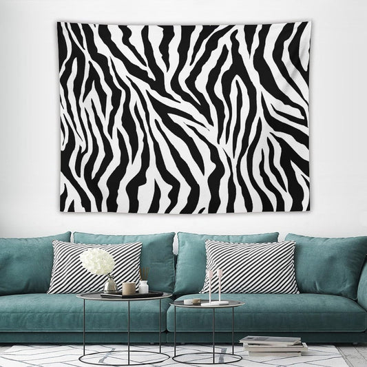HZOHNAGO Zebra Print Tapestry Nature Wild Animals Black and White Stripe Printed Wall Tapestry Painting Wall Hanging for Bedroom Living Room Dorm 80" W x 60" H