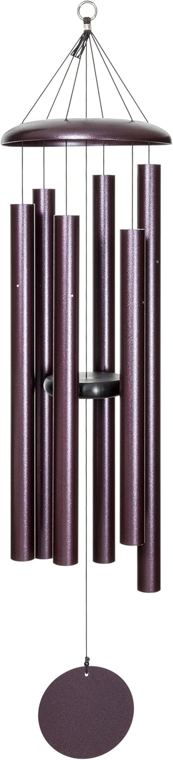 Corinthian Bells by Wind River - 50 inch Plum Wind Chime for Patio, Backyard, Garden, and Outdoor Decor (Aluminum Chime) Made in The USA