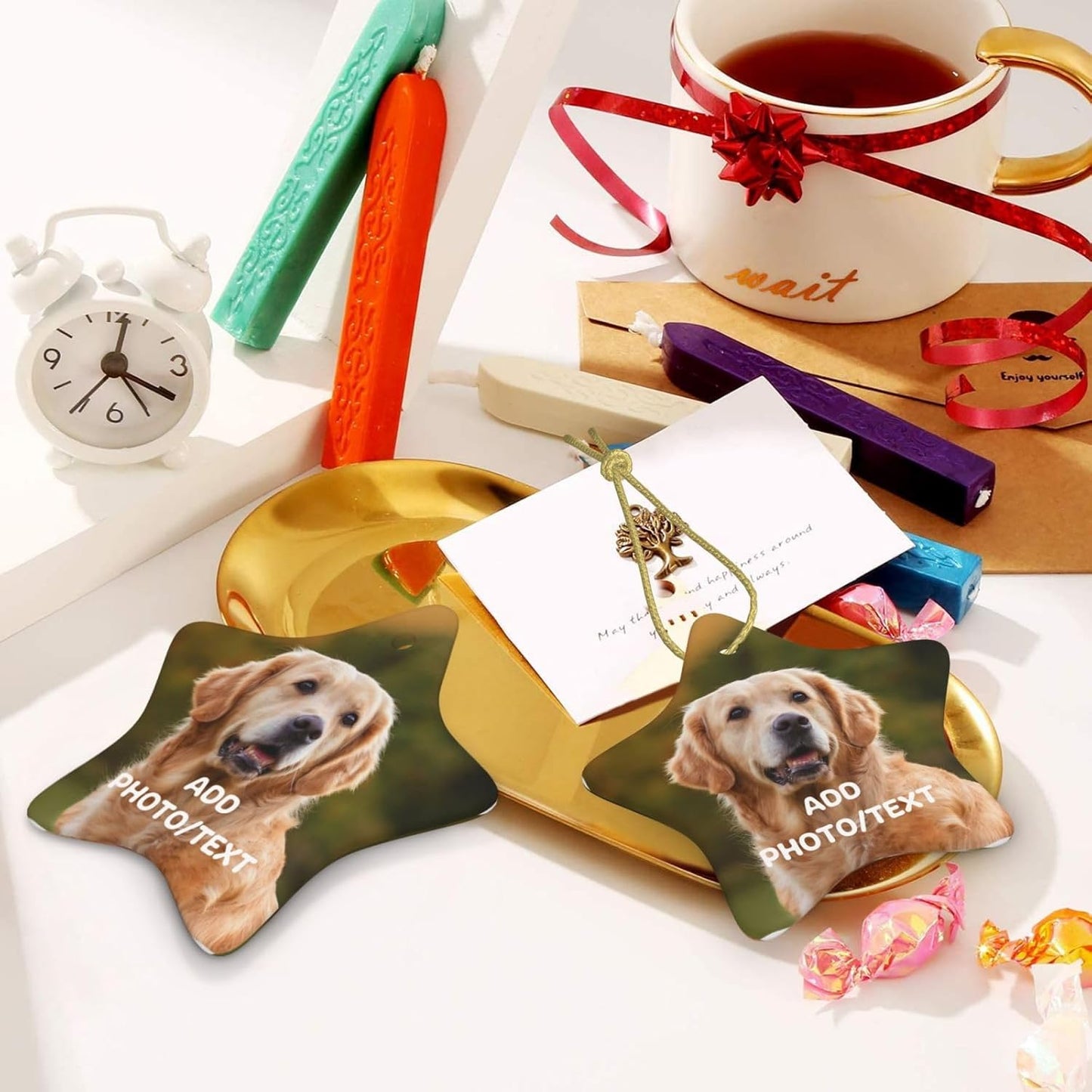 Personalized Christmas Ornaments 2025 Custom Ornament Xmas Photo Ornament Customized Gifts Star Shap