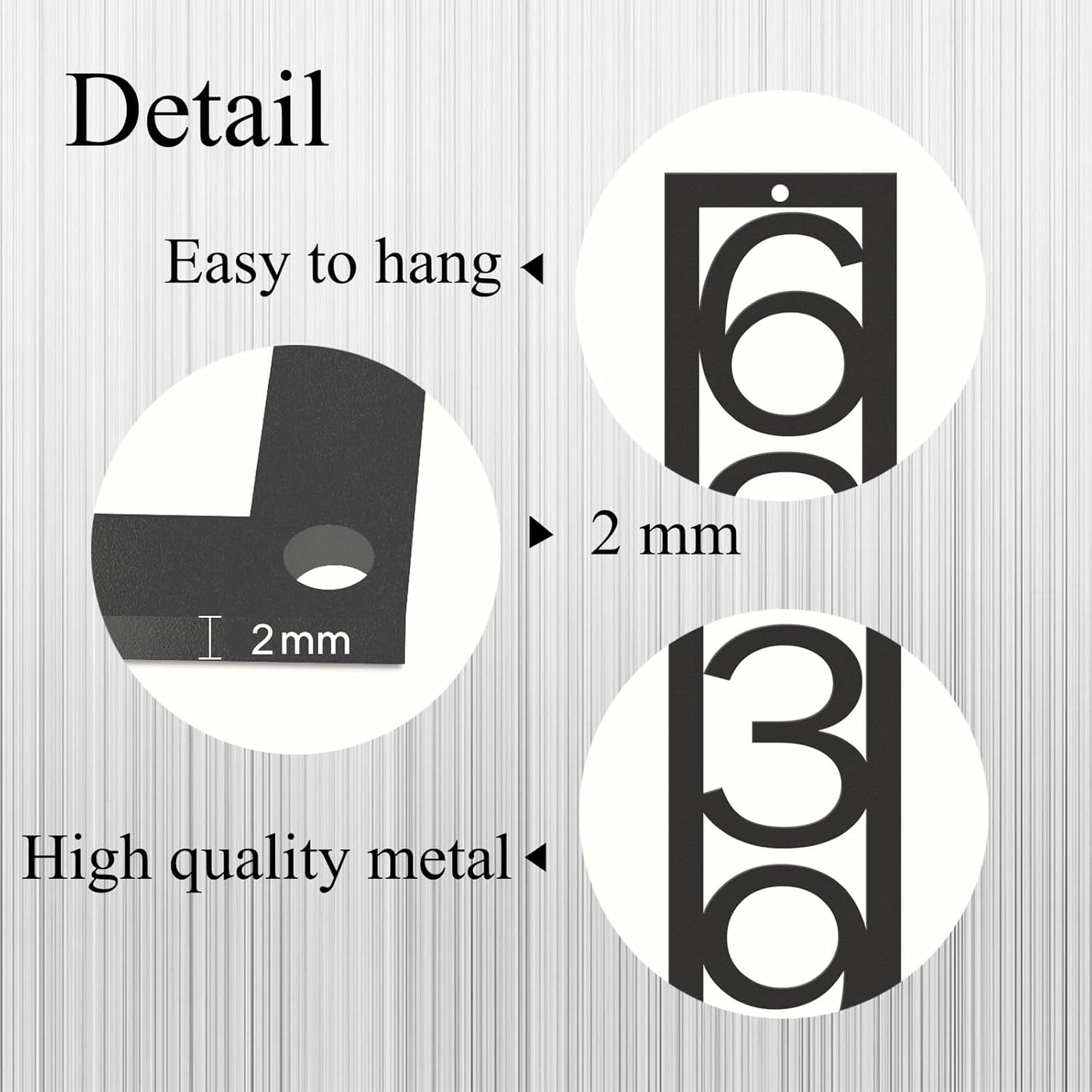 Custom Metal Modern House Number Sign for Outside - Personalized Vertical Outdoor Street Number Sign Address Number Plaque - Wall Art Decor Unique Handmade New Home Gift Housewarming Gift