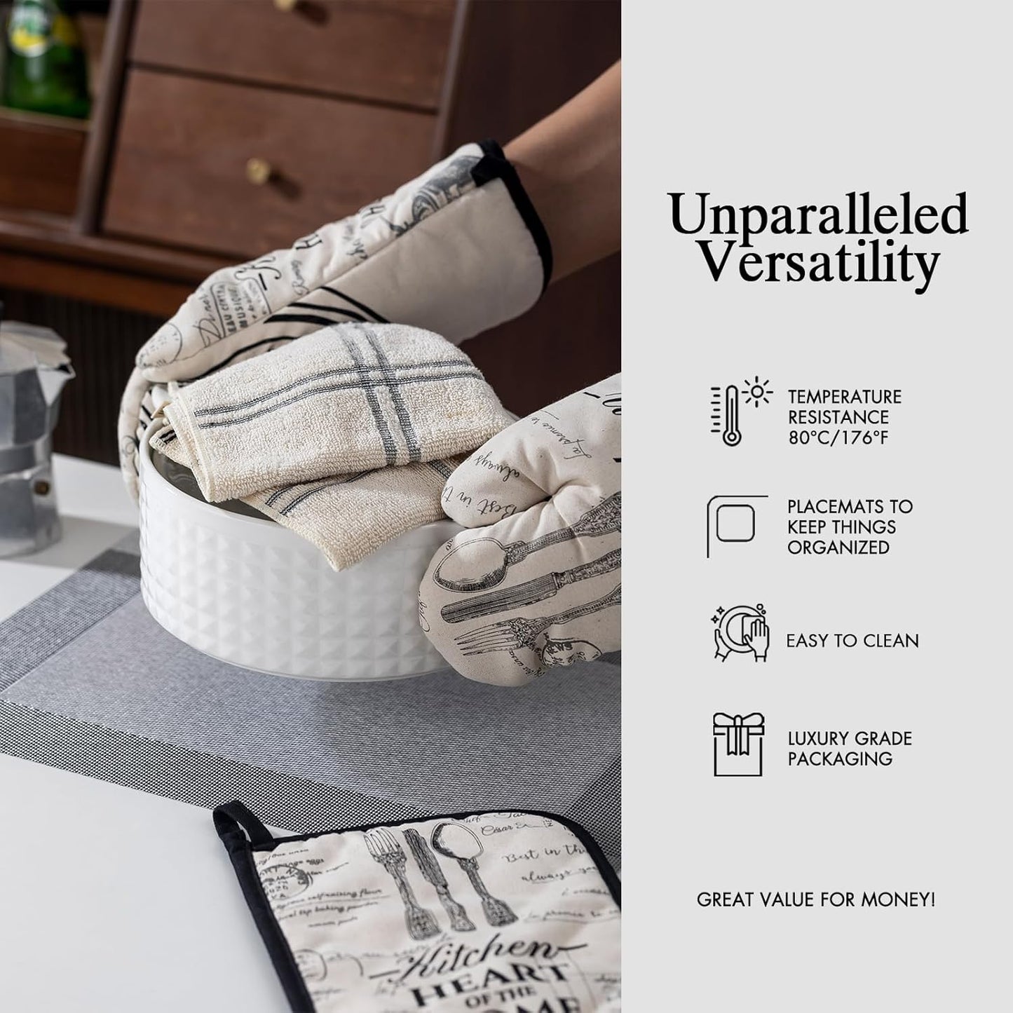 Placemats Set of 8 - Easy Clean Woven Vinyl Placemats for Dining Table, Indoor/Outdoor Place Mats, Washable PVC Table Mats （Silver Cube）