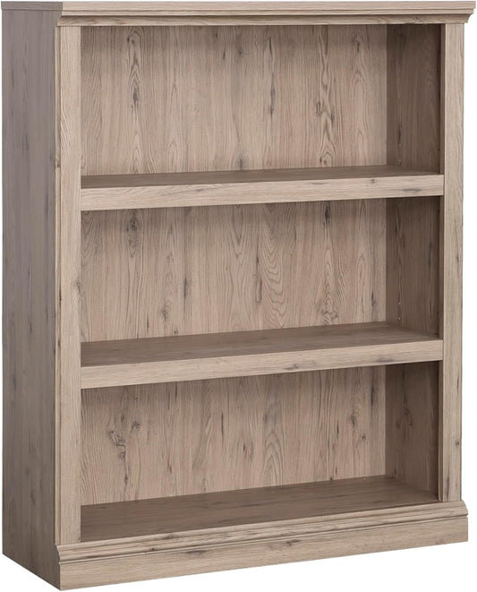 Sauder 3 Tier Book Shelf Wooden Bookcase Multipurpose Bookshelf for Home Office, Living Room, in Laurel Oak
