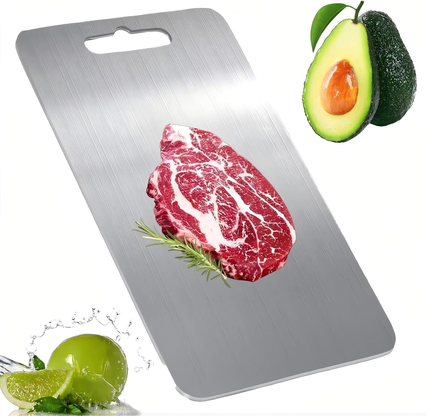 Titanium Cutting Board, 100% Pure Titanium Cutting Boards for Kitchen, Double Sided Food-Grade Chopping Board - Dishwasher Safe Easy to Clean (18"L x 12"W)