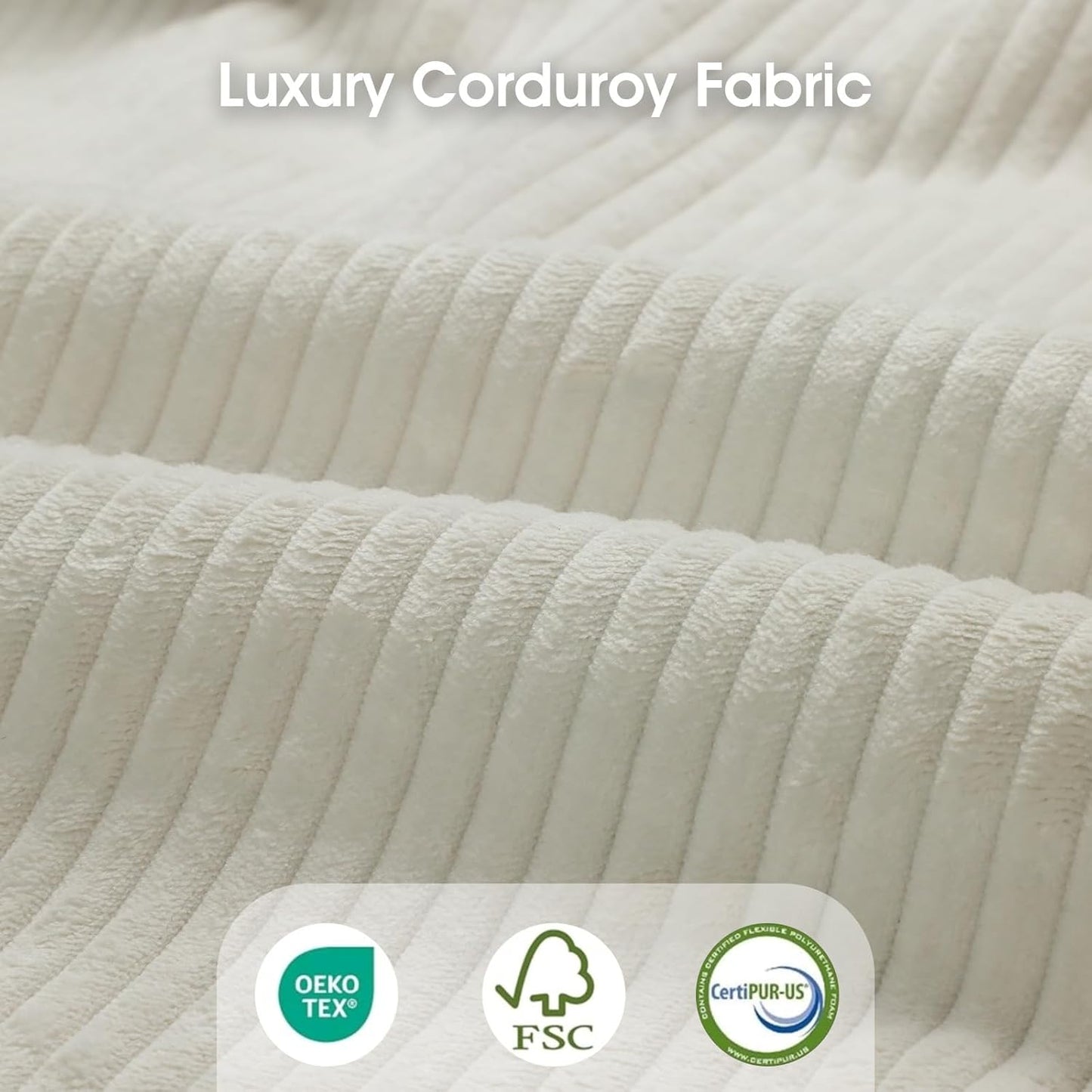 LLappuil Modular Sectional Sofa with Storage Seats, Corduroy Convertible Modular U Shaped Sectional Couch for Living Room, 8 Seat Oversized Sofa with 8 Back Cushion 8 Throw Pillow, Beige