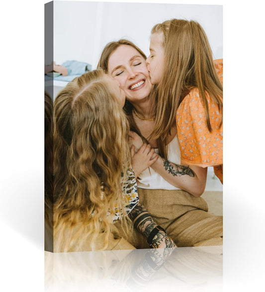 AIRUIXIO Custom Canvas Prints with Frame | Personalized Photo Canvas for Christmas Gifts | Ideal Family & Pet Wall Art Decor | Custom Canvas Wall Art 16x20Inch