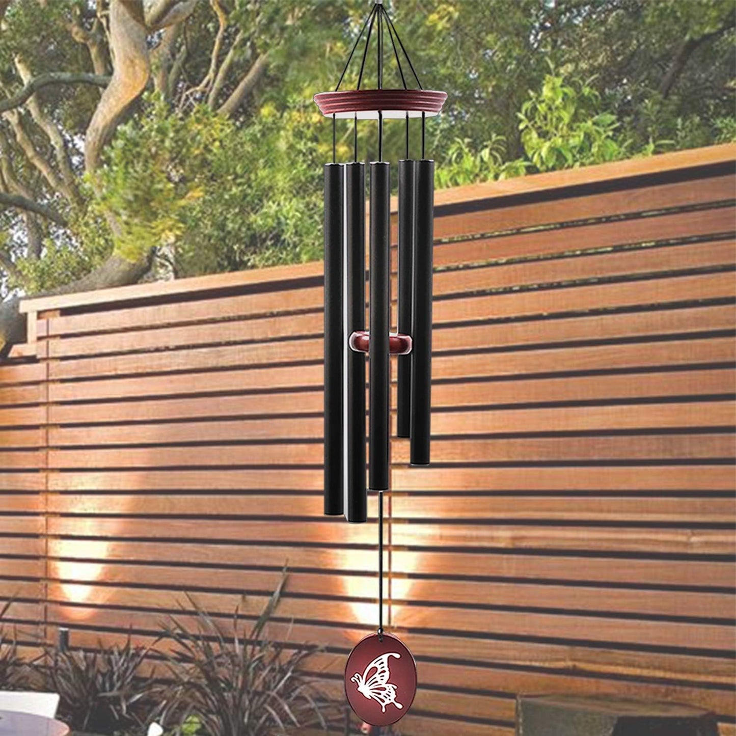 Wind Chimes for Outside, WindChimes Outdoor Tuned Soothing Melody, Windchime Gifts for Mom/Grandma,Wind Chimes Outdoor Decoration, Patio, Garden, Yard. (33" Red Butterfly)
