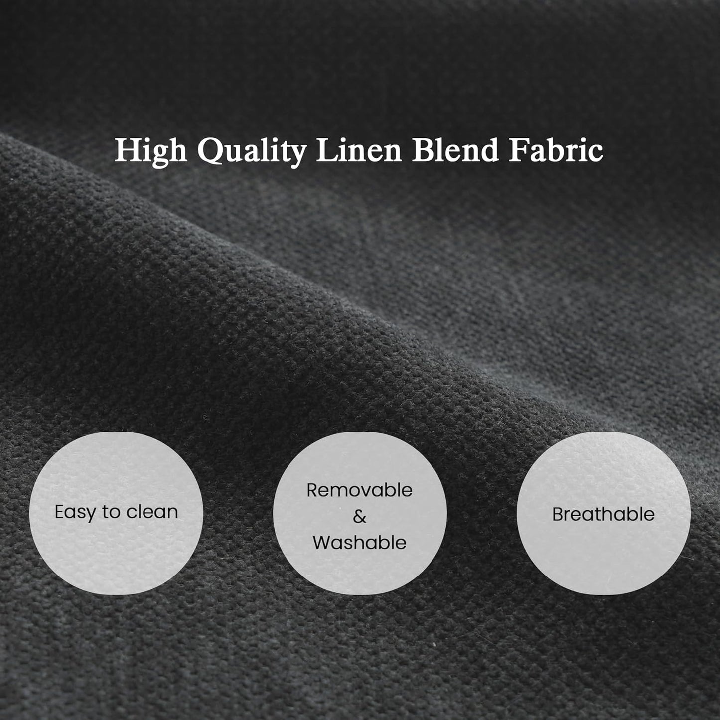 JACH Sectional Couches for Living Room, Cloud Sectional Couch with Deep Seat, Down Filled Modular Sofa, Covers Removeable & Washable, Love Seat Sofas Furniture for Living Room, Black