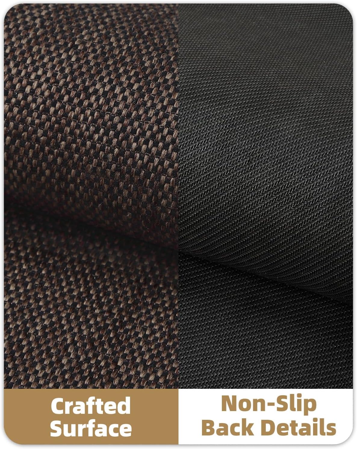 Color&Geometry Door Mat 17"x29", Front Door Mat Indoor Rugs for Entryway, Non Slip Washable Low-Profile Inside Doormat, Entry Mat Entry Rug Door Mats Indoor Entrance, Brown (Rolled-up NO Creases)