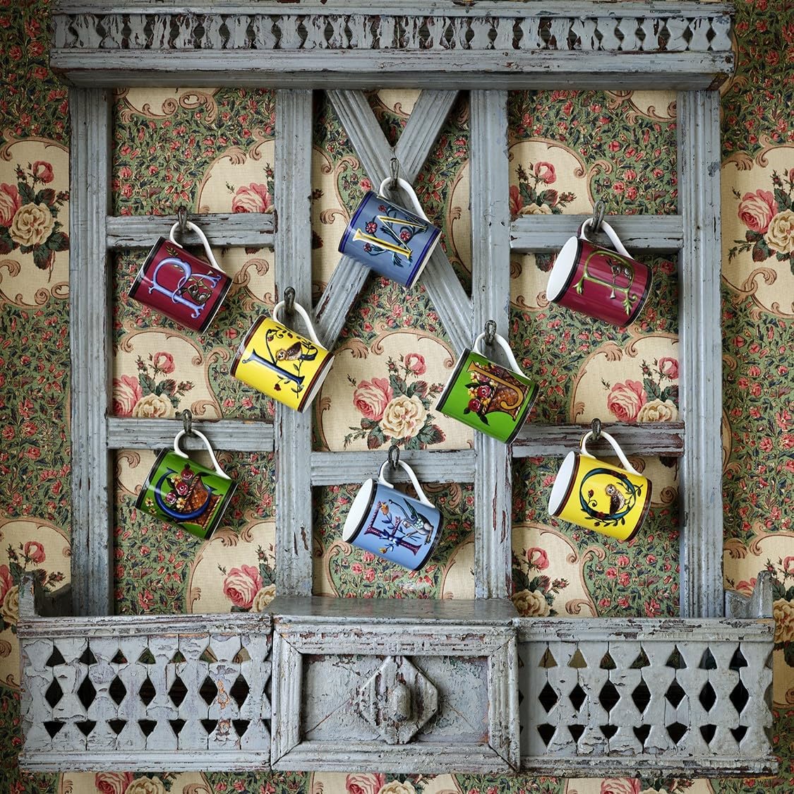 Spode Kit Kemp Alphabet Mug - Letter M Monogram in Fine China, 12oz Ceramic Coffee Cup for Hot Drinks, Personalized Drinkware for Unique Gifts, Dishwasher Safe Tea or Coffee Mug - Gift Box Included