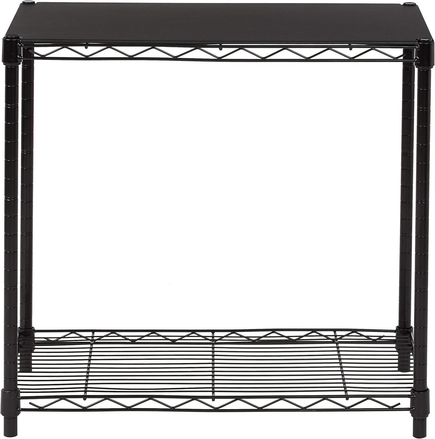 Amazon Basics 2-Shelf Stackable Storage, 13.3" D x 23.2" W x 22.2" H, Black