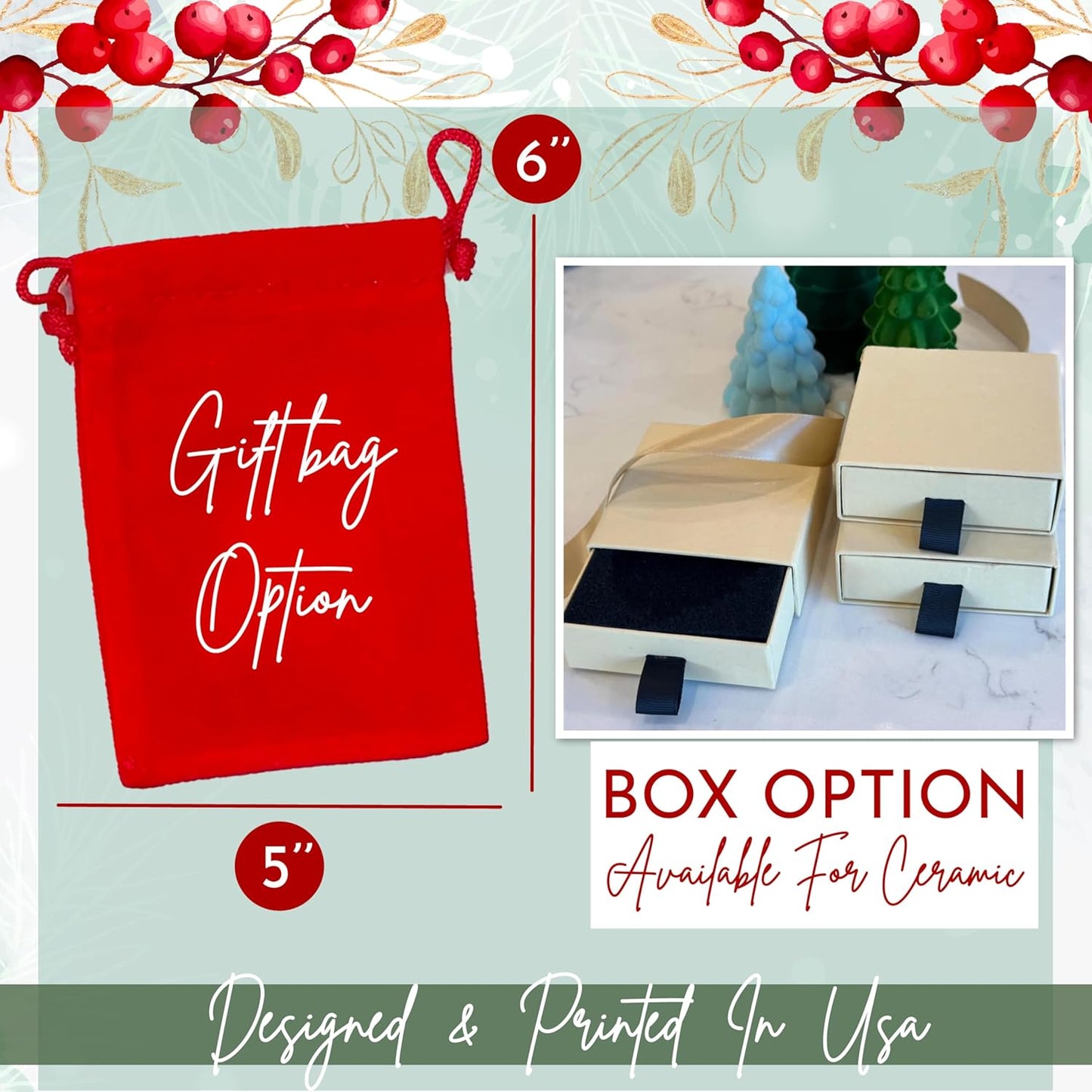 Personalized Our First Christmas as Couple Ornament – Custom Holiday Decoration – Wedding Gift, Newlywed Keepsake or Bridal Shower Favor for Couples Celebrating Their First Christmas Together