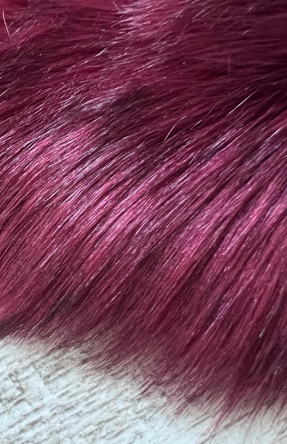 LAMBZY Faux Sheepskin Super Soft Hypoallergenic Free Shape Silky Shag Rug, Luxury Shaggy Plush Carpet for Bedrooms Living Kids Room Sofa Rugs (Burgundy, Triple Side by Side 3'x6')