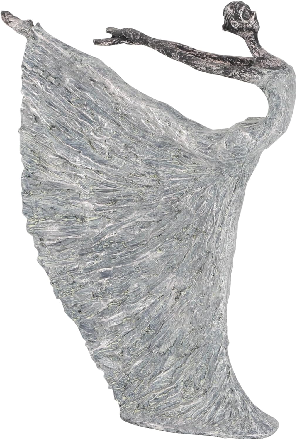 Deco 79 Polystone Dancer Decorative Sculpture Home Decor Statue, Accent Figurine 12" x 3" x 16", Gray