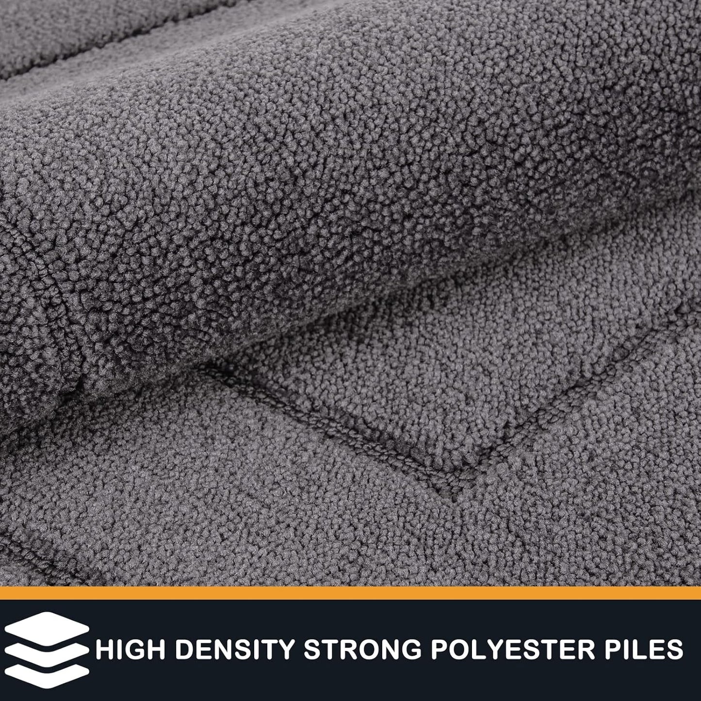 PURRUGS Dirt Trapping Door Mat 32" x 47", Non-Slip/Skid Machine Washable Entryway Rug, Dog Doormat, Super Absorbent Welcome Mat for Muddy Wet Shoes and Paws, Grey