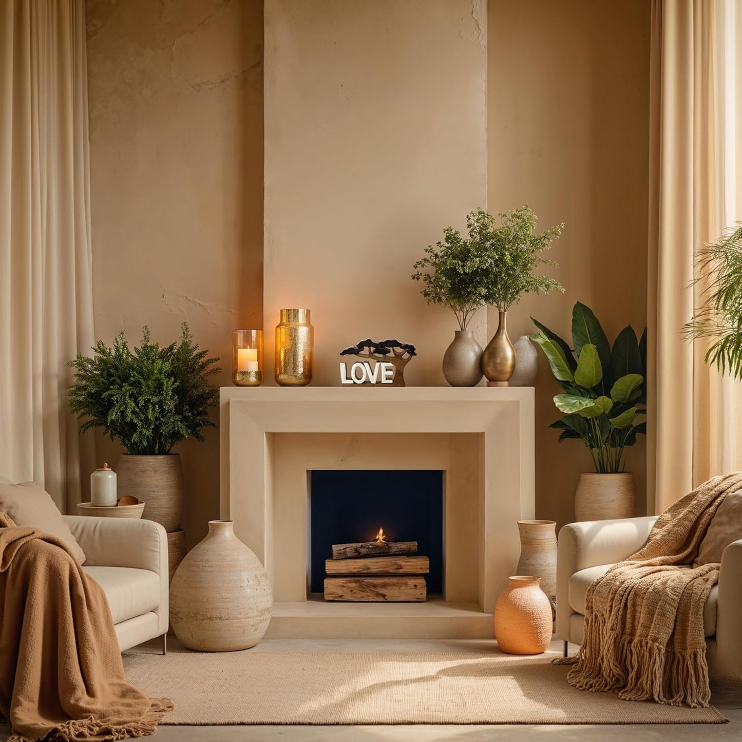 Decozen Gifts for Mom - Wooden Love Letters Sculpture - Mother's Day Birthday Gifts, Home, Office, Living Room, Shelf, Fireplace, Farmhouse, Tabletop, Boho and Mantle Decor - Mothers Day Decorations