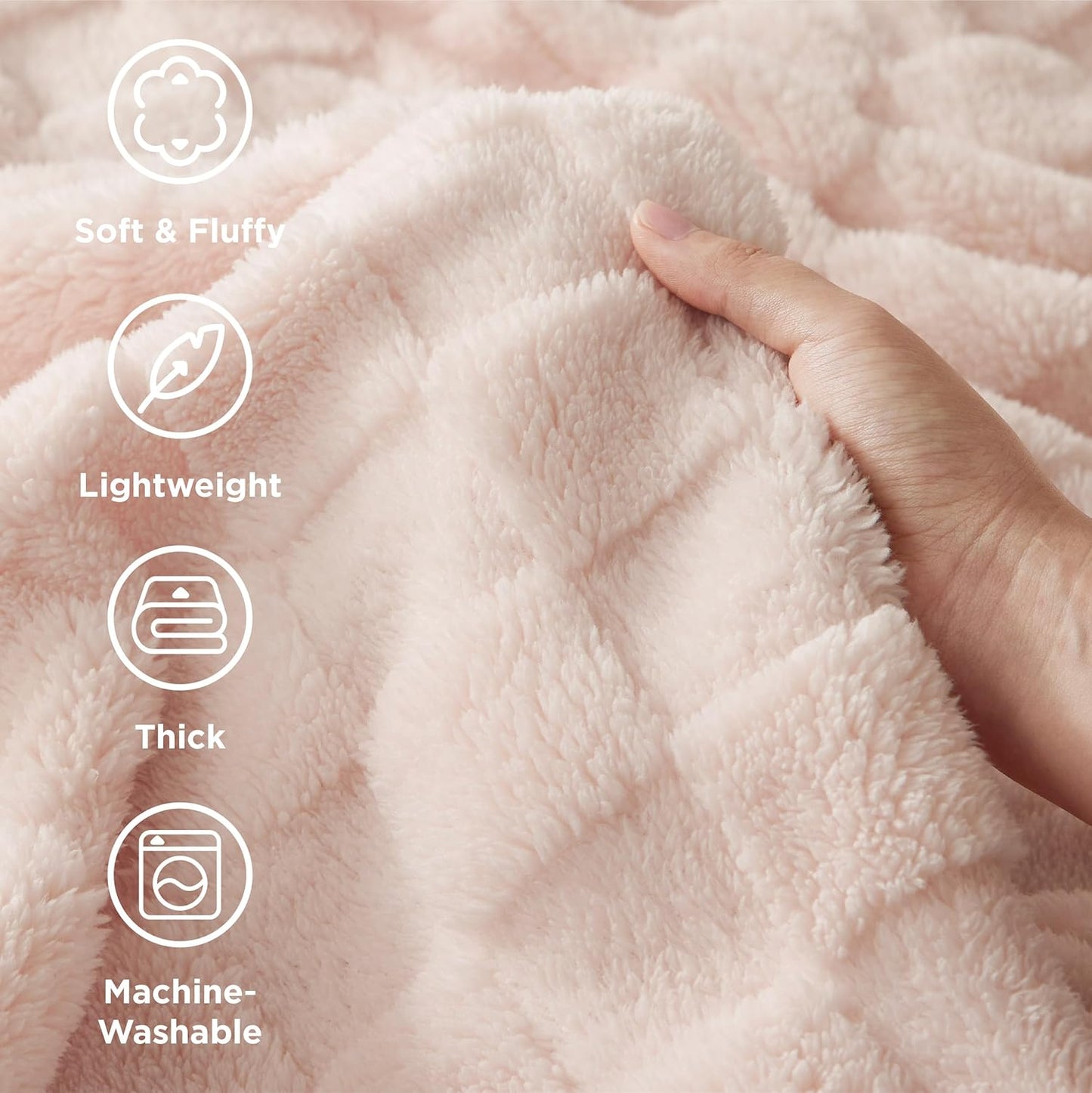 Bedsure GentleSoft California King Blanket for Bed - Super Soft Cozy Blankets for Women Men Girls, Large Fuzzy Fleece Throw for Bedroom Decor, Light Pink, 102x96 Inches