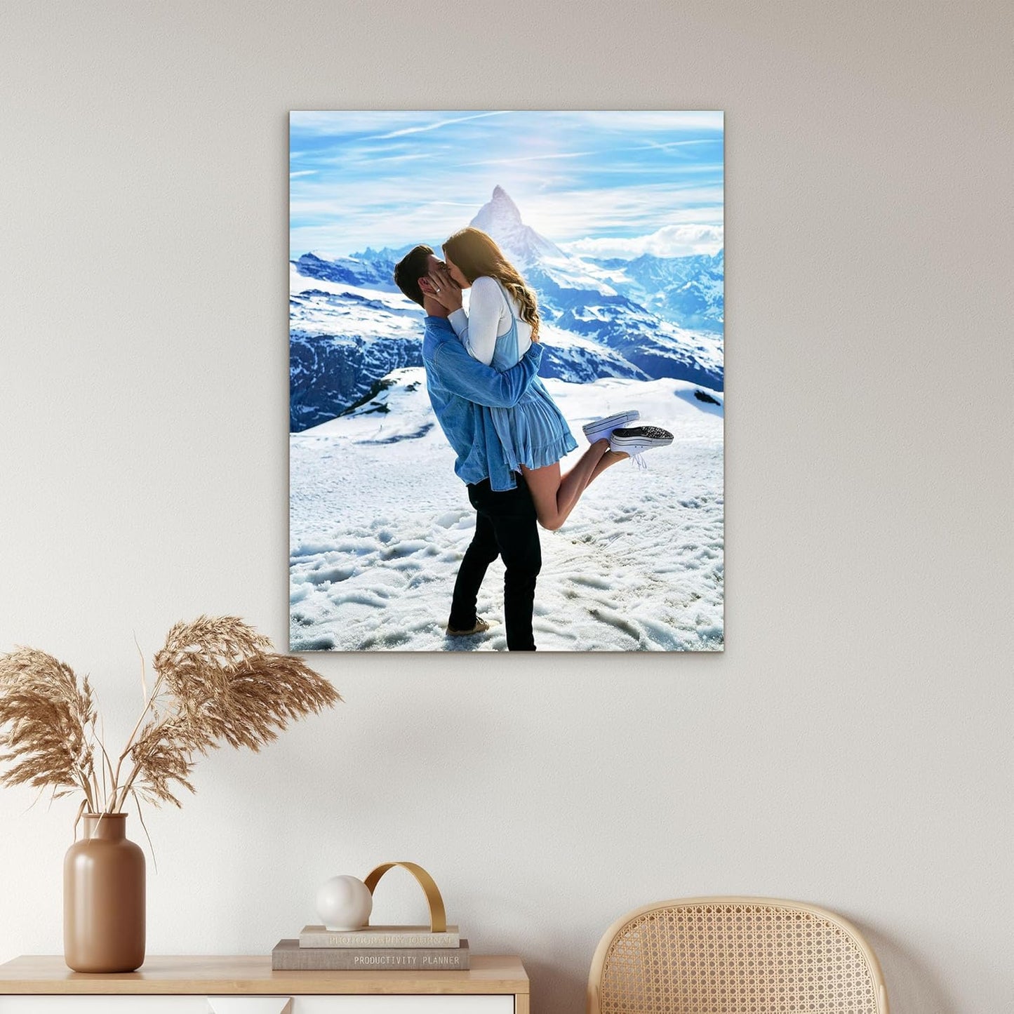 Tapuayts Personalized Custom Canvas Poster: Upload Your Image/Photo for Custom Photo-to-Poster Printing, Quality Wall Art Print (20" X 20")