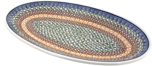 Blue Rose Polish Pottery Athena Oval Platter
