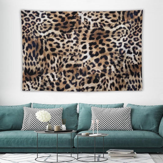 HZOHNAGO Leopard Print Tapestry Nature Wildlife Vintage Cheetah Fur Spot Animal Skin Wild Animals Spots Printed Wall Tapestry Painting Wall Hanging for Bedroom Living Room Dorm 60" W x 40" H