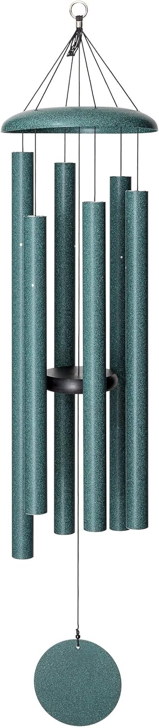 Corinthian Bells by Wind River – 50 inch Green Wind Chime for Patio, Backyard, Garden, and Outdoor Decor (Aluminum Chime) Made in The USA