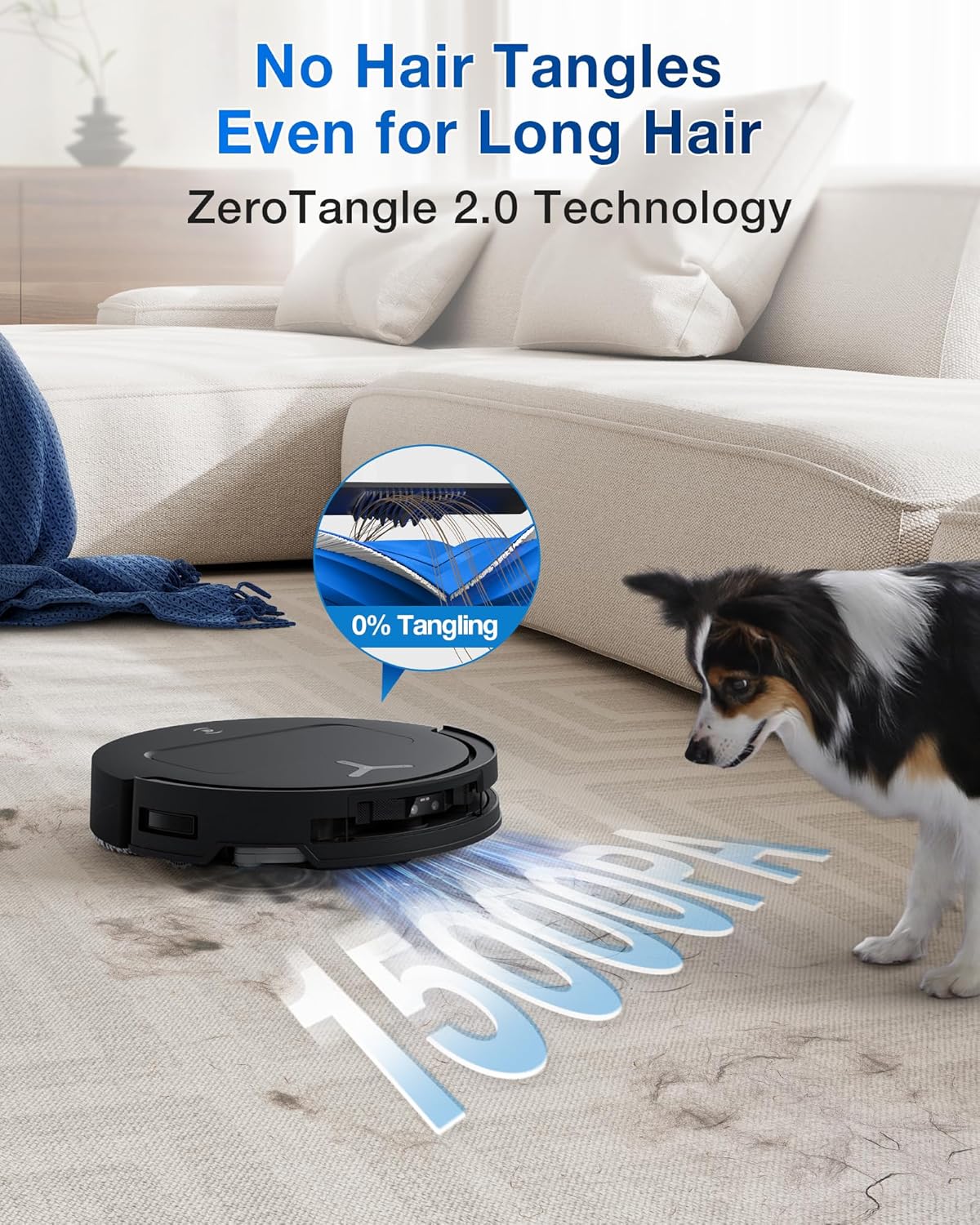 ECOVACS DEEBOT T50 PRO Omni Robot Vacuum and Mop, 3.19” Ultra-Slim, 15,000Pa Suction, ZeroTangle 2.0, TruEdge Edge Cleaning, AIVI 3D Obstacle Avoidance, Auto Mop Wash & Dry, Self-Emptying