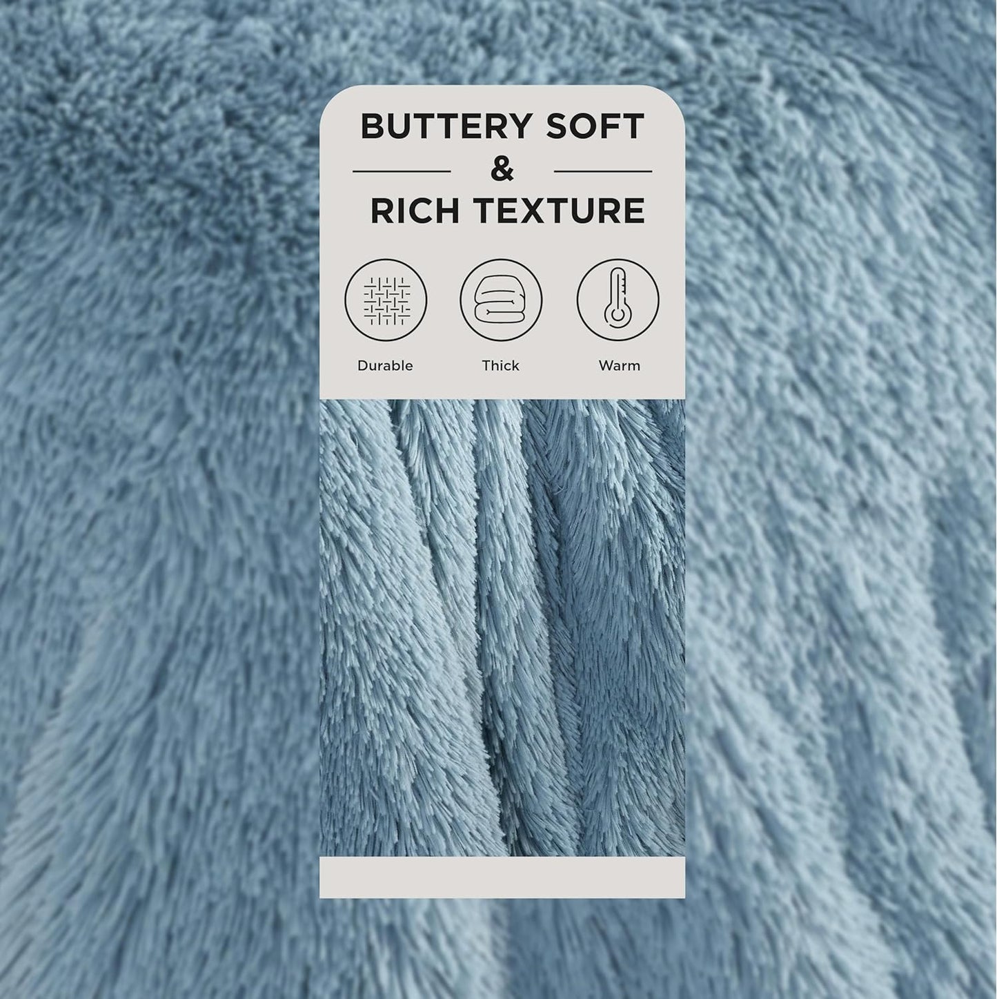 Bedsure GentleSoft Fluffy Light Sky Blue Throw Blanket, Dusty Baby Blue Decor Gifts for Women Men, Soft Cozy Fuzzy Plush Warm Minky Thick Sherpa Fleece Faux Fur Throw Blanket for Couch Bed, 50x60