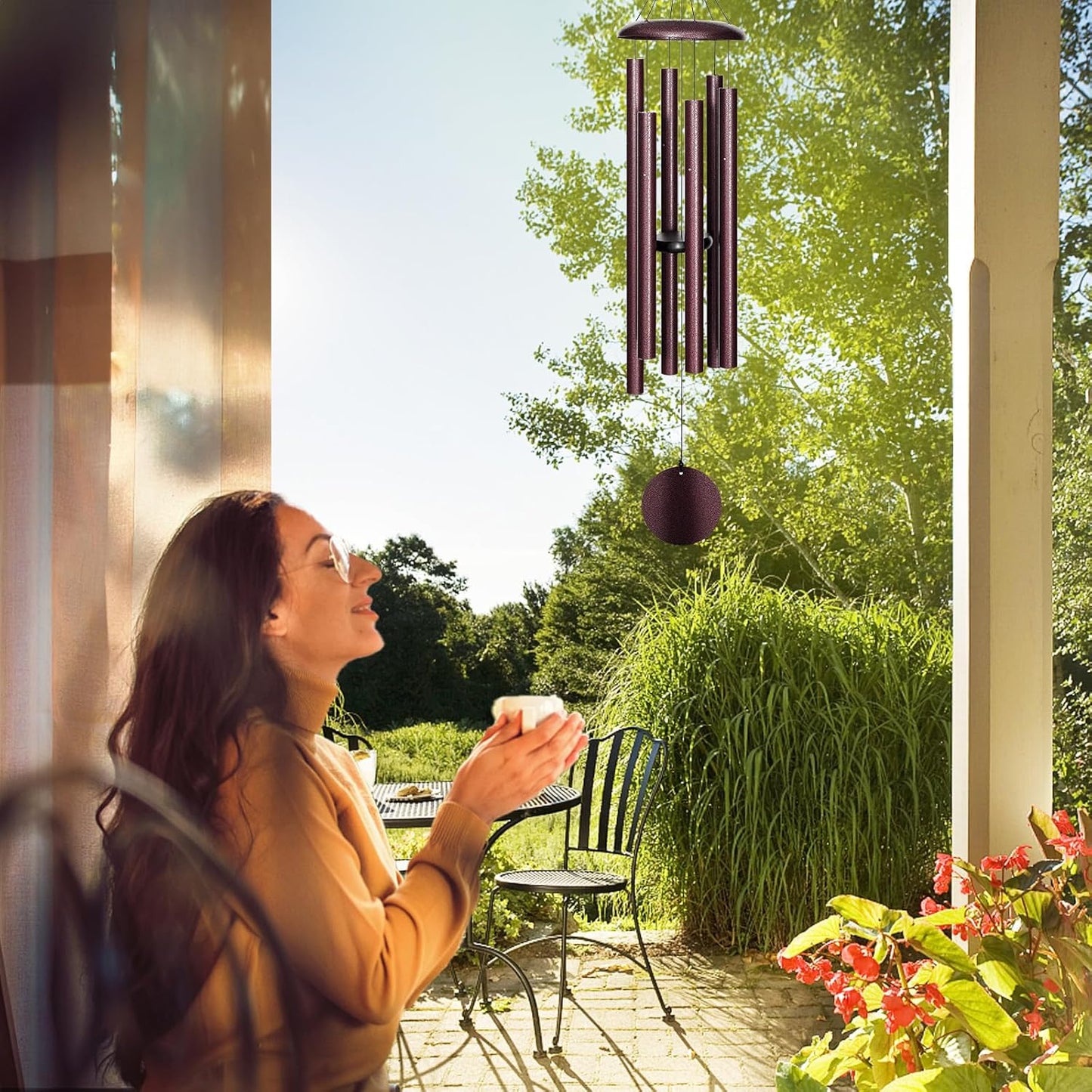 Wind Chimes Outdoor Deep Tone, 45 in Large Wind Chimes for Outside, Wind Chime Gifts for Mother's Day/Housewarming/Christmas