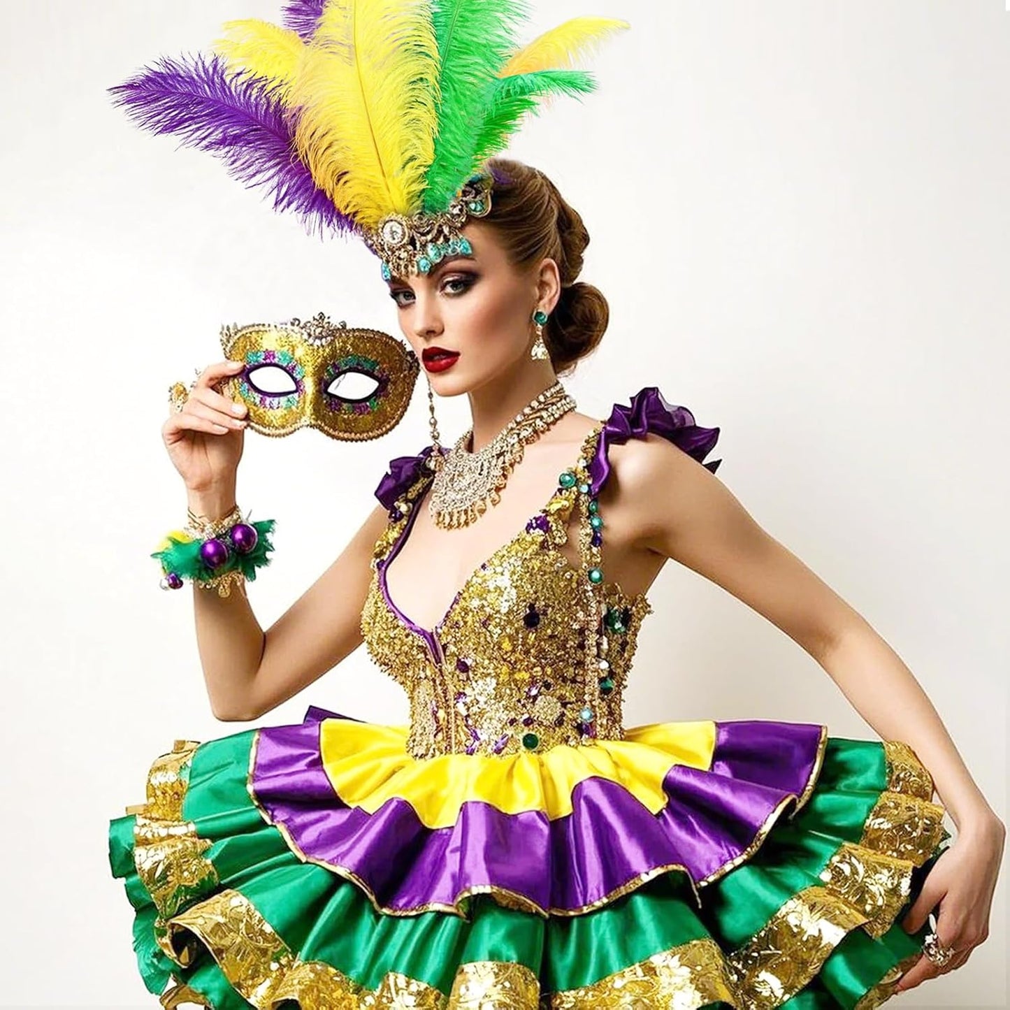 THARAHT Mix Colour Ostrich Feathers 12pcs Natural Bulk 10-12Inch 25cm-30cm for Wedding Party Centerpieces Easter Gatsbi and Home Decoration Feathers