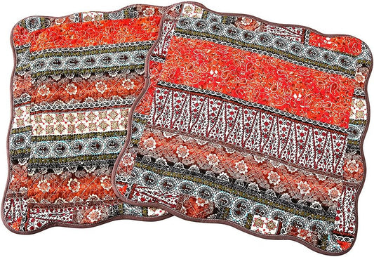 NEWLAKE Striped Classical Style Cotton Throw Pillow Covers (2 Pieces, 18X18 Inch)