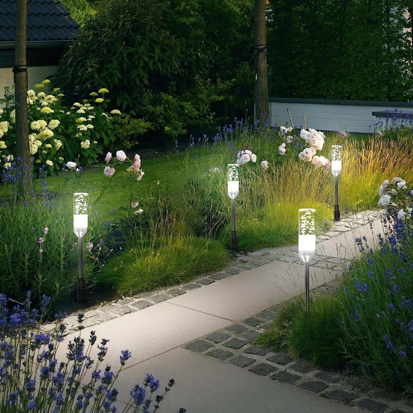 B-right 3PCS Extension Lights for Path Lights, Extendable Waterproof 0.8W 95 Lumens per Light Cool White 6000K (No Adapter)