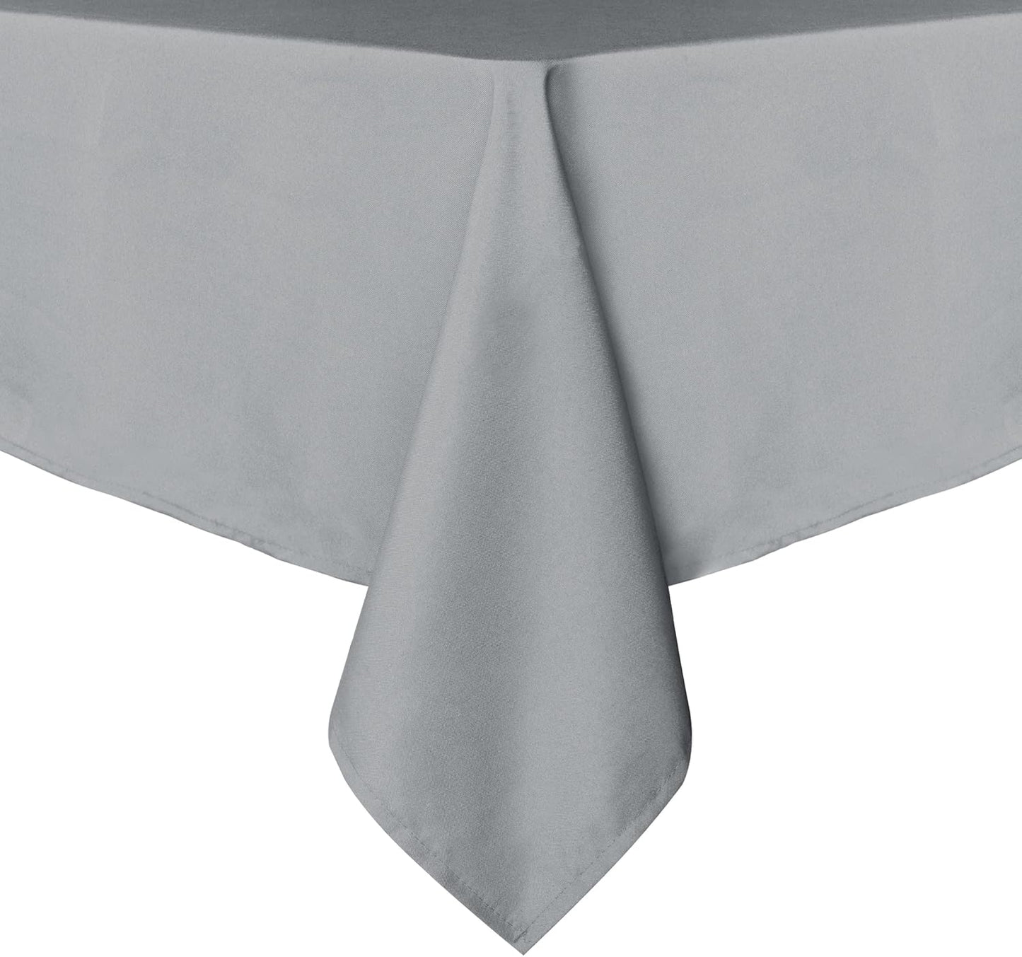 sancua Rectangle Tablecloth - 60 x 102 Inch - Stain and Wrinkle Resistant Washable Polyester Table Cloth, Decorative Fabric Table Cover for Dining Tables, Buffet Parties and Camping, Silver Grey