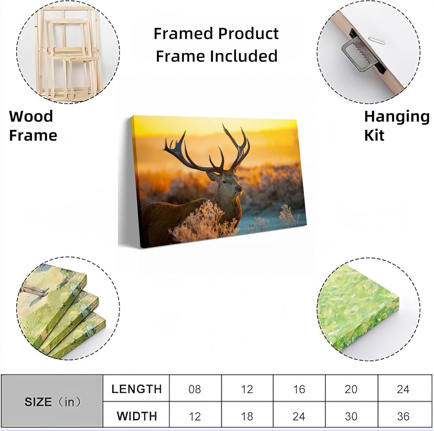 Personalized Custom Canvas Prints: 8L x 12W Framed Photo On Canvas Transform Your Photos into Stunning Wall Art Digitally Printed (8L x 12W, Framed)