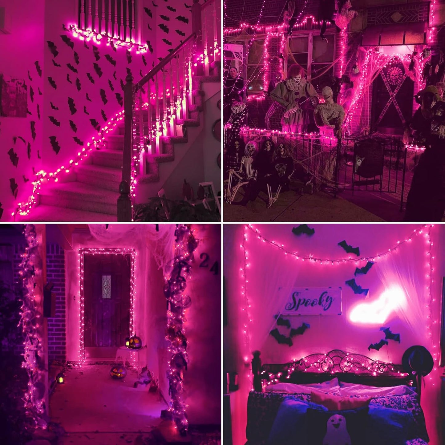 Purple Halloween Lights Outdoor,50 Count Incandescent Bulb Waterproof Fairy Lights，13FT UL Certified Mini String Lights for Holiday Decorations, Christmas,Halloween,Party, Xmas, Yard,Patio