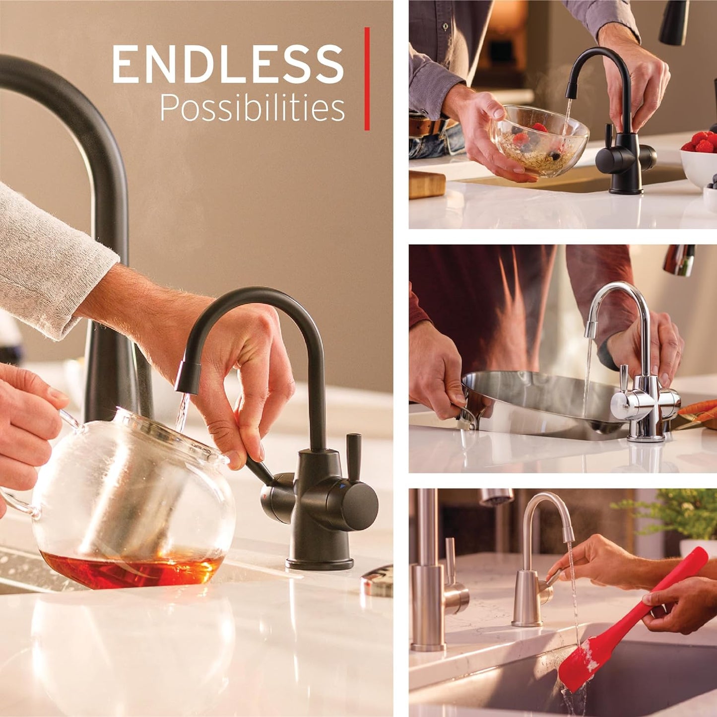 InSinkErator Stainless Steel Tank, H250MBLK-SS HOT250 System, Single-Handle Matte Black Faucet with 2/3-Gallon Instant Hot Water Dispenser