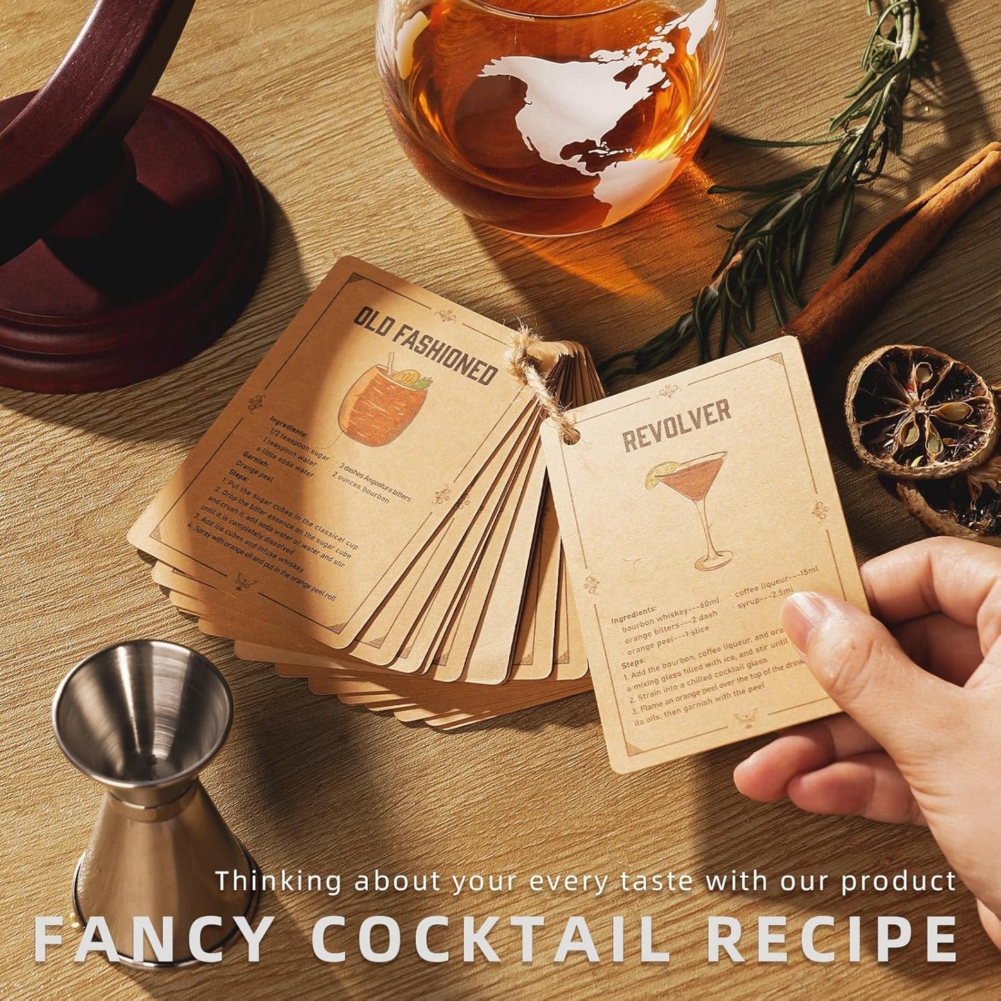 Gifts for Men Dad Husband Christmas, Whiskey Globr Decanter Set with 4 Etched Globe Glasses, Unique Anniversary Birthday Gifts for Brother Boyfriend, Cool Stocking Stuffers Bourbon Whikey Gifts