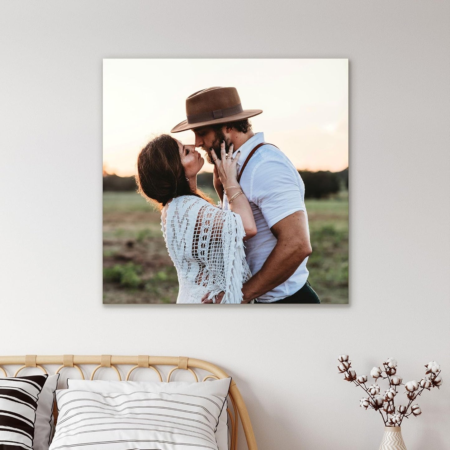 Tapuayts Personalized Custom Canvas Poster: Upload Your Image/Photo for Custom Photo-to-Poster Printing, Quality Wall Art Print (24" X 24")