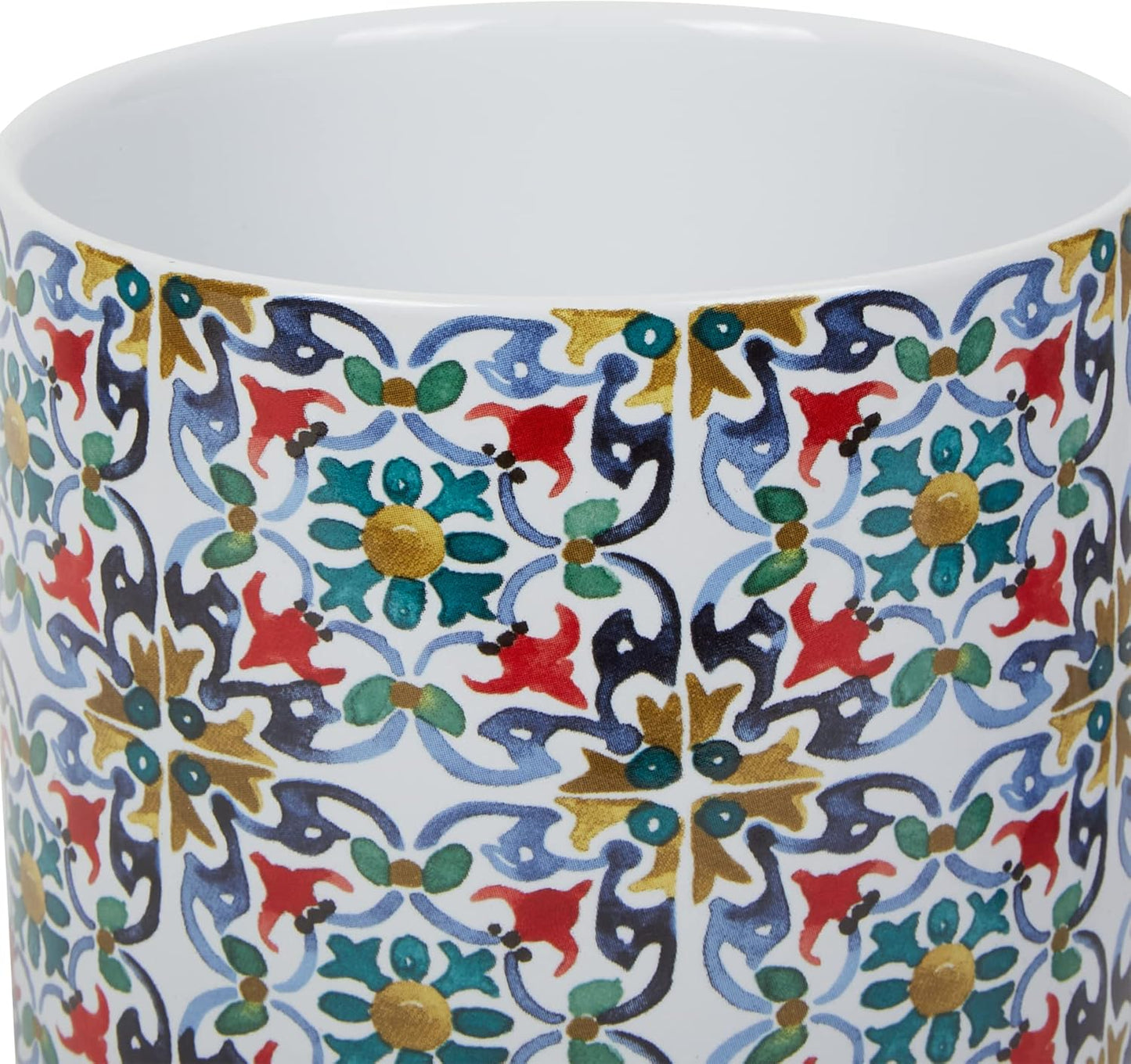 DII Kitchen Ceramics Collection Canister Set, Floral Tile, 3 Piece