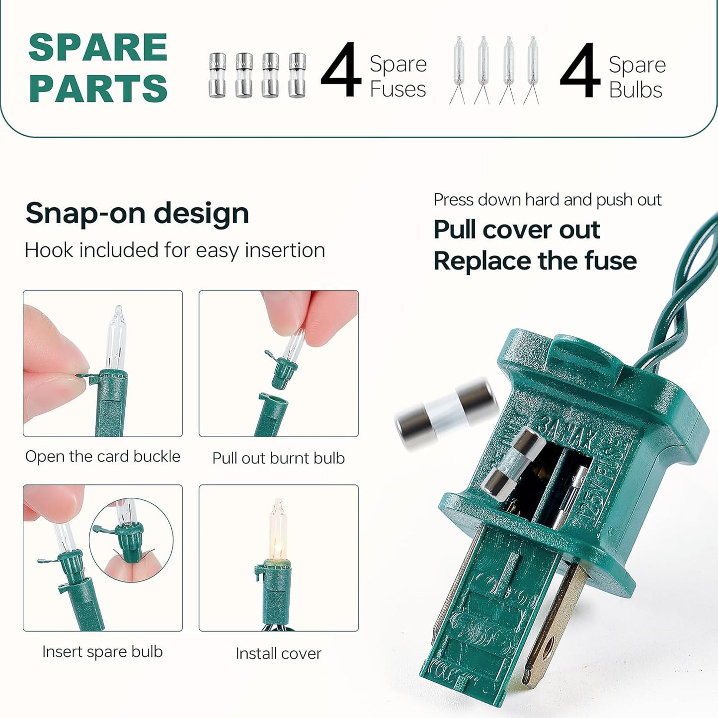 YOUNGAR Christmas Clear Outdoor Lights, 2 Pack 23FT 100 Green Wire Connectable Incandescent Mini UL Approved Tree Light for Xmas Home Patio Holiday Party Garden Decor (Warm White)