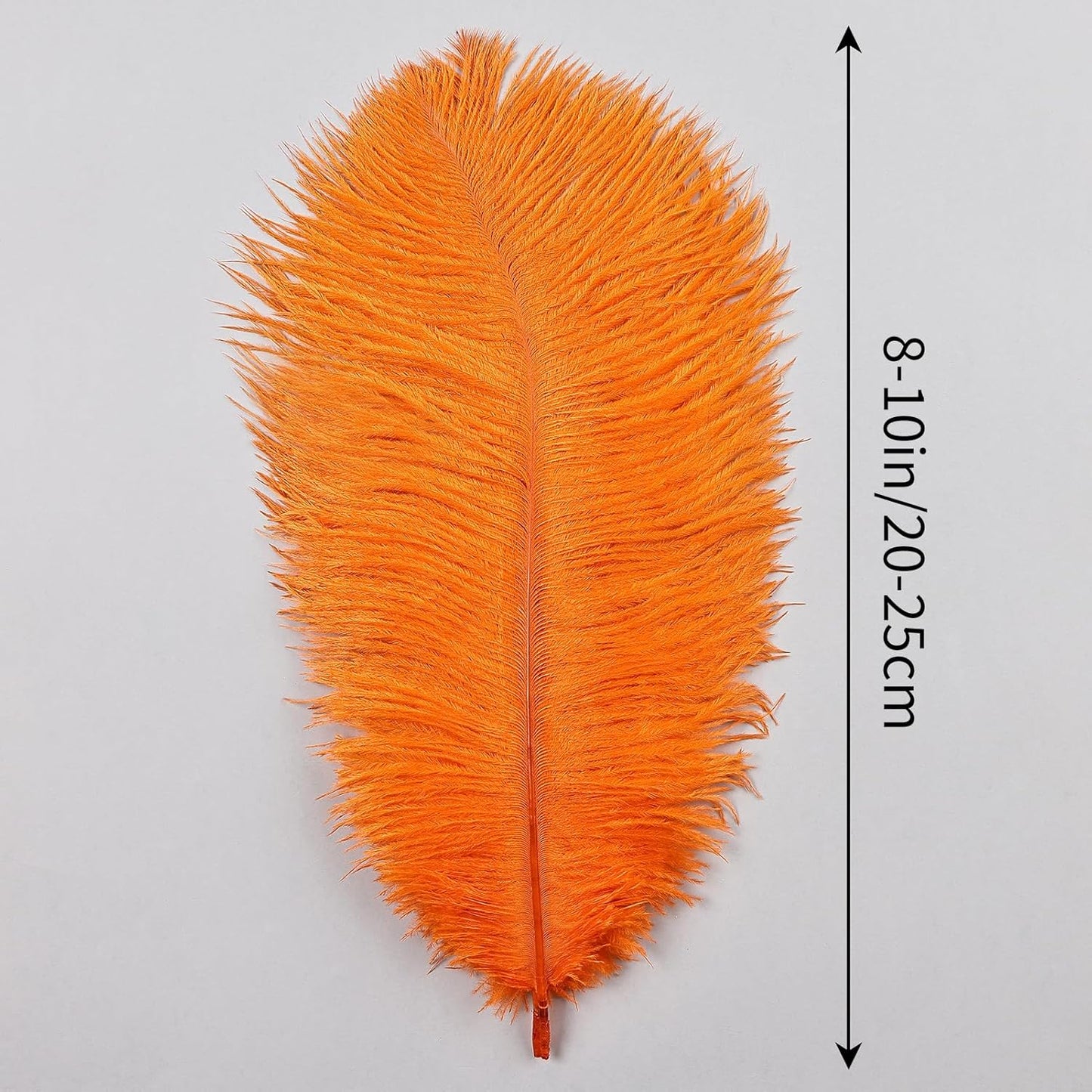THARAHT Orange Ostrich Feathers 24pcs Natural Bulk 8-10Inch 20cm-25cm for Crafts Wedding Party Centerpieces Halloween and Home Decoration Feathers