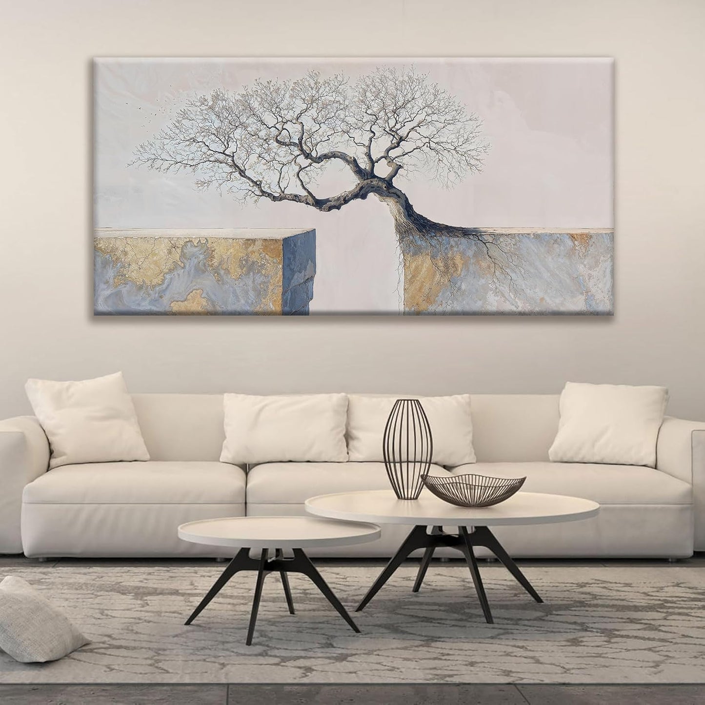 Suconvng Modern Large Wall Art For Living Room 29 X 58 Inches Wall Art Elegant Tree Of Life Canvas Wall Art Decor Motivational Wall Decor Landscape Paintings Picture For Bedroom Home Office Artwork