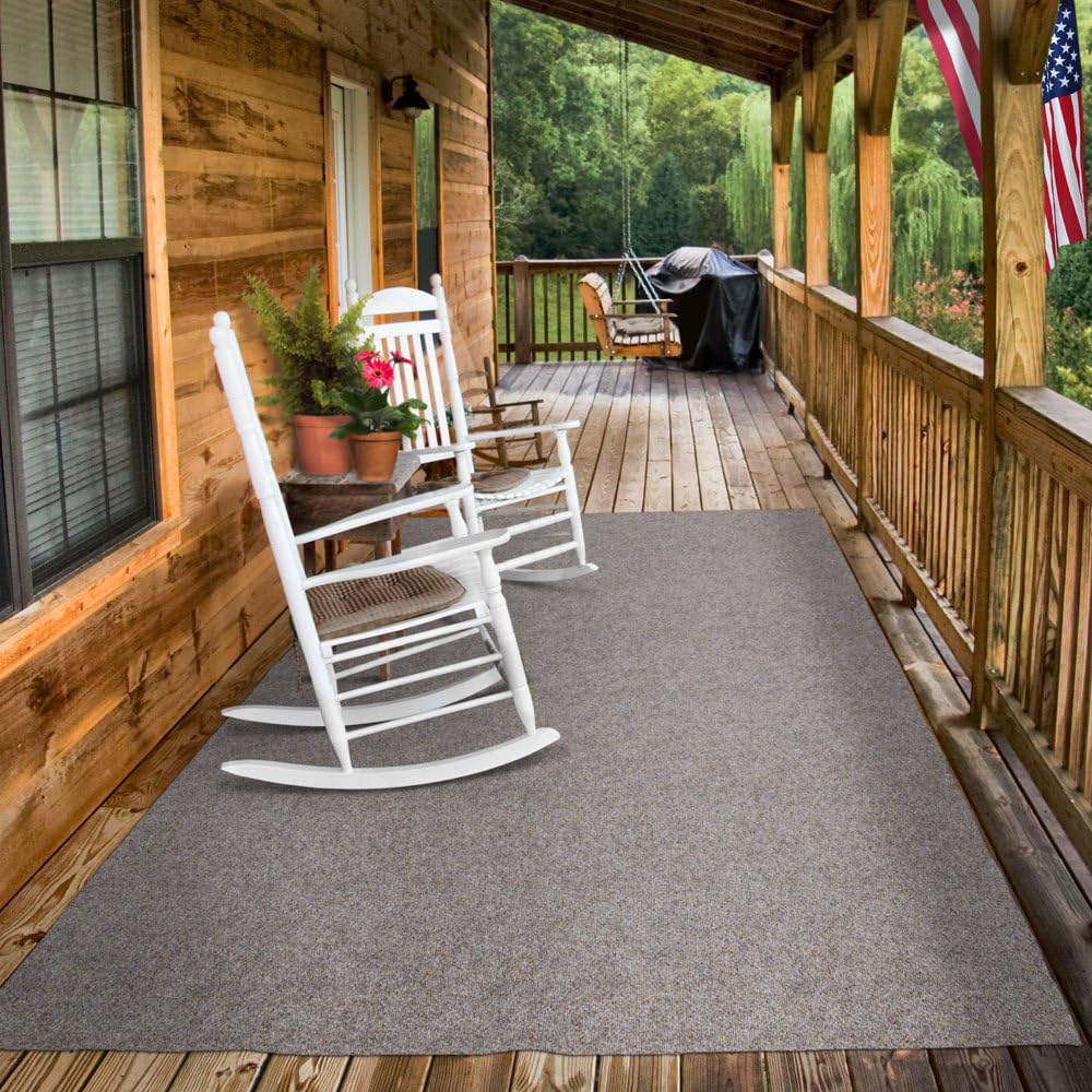 House, Home and More Indoor Outdoor Carpet with Rubber Marine Backing - Brown - 6 Feet x 40 Feet - Durable, UV-Resistant - Adds Color and Comfort to Your Deck, Patio or Other Outdoor Rug Space.