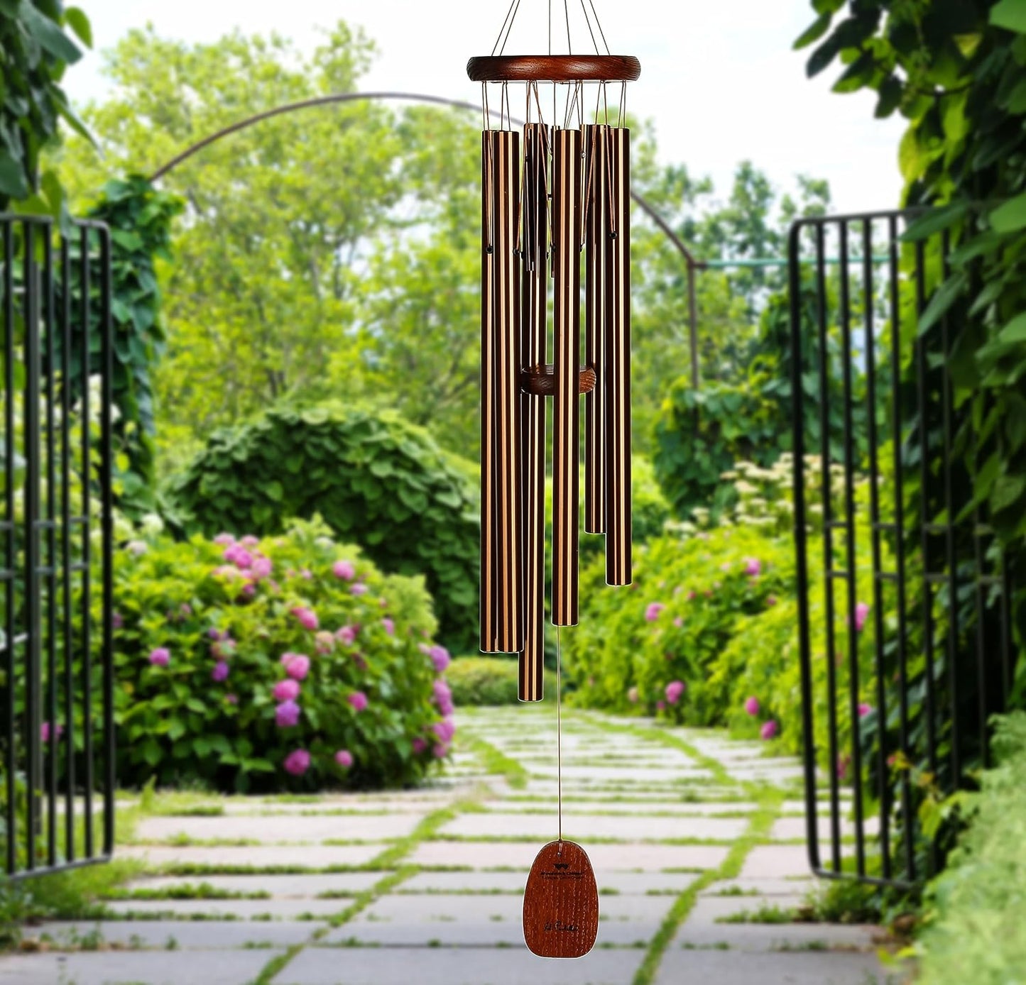 Woodstock Wind Chimes for Outside, Garden, Patio, Porch and Outdoor Decor (32") Pachelbel Canon Chime Bronze Wind Chime Gifts (PCCB)