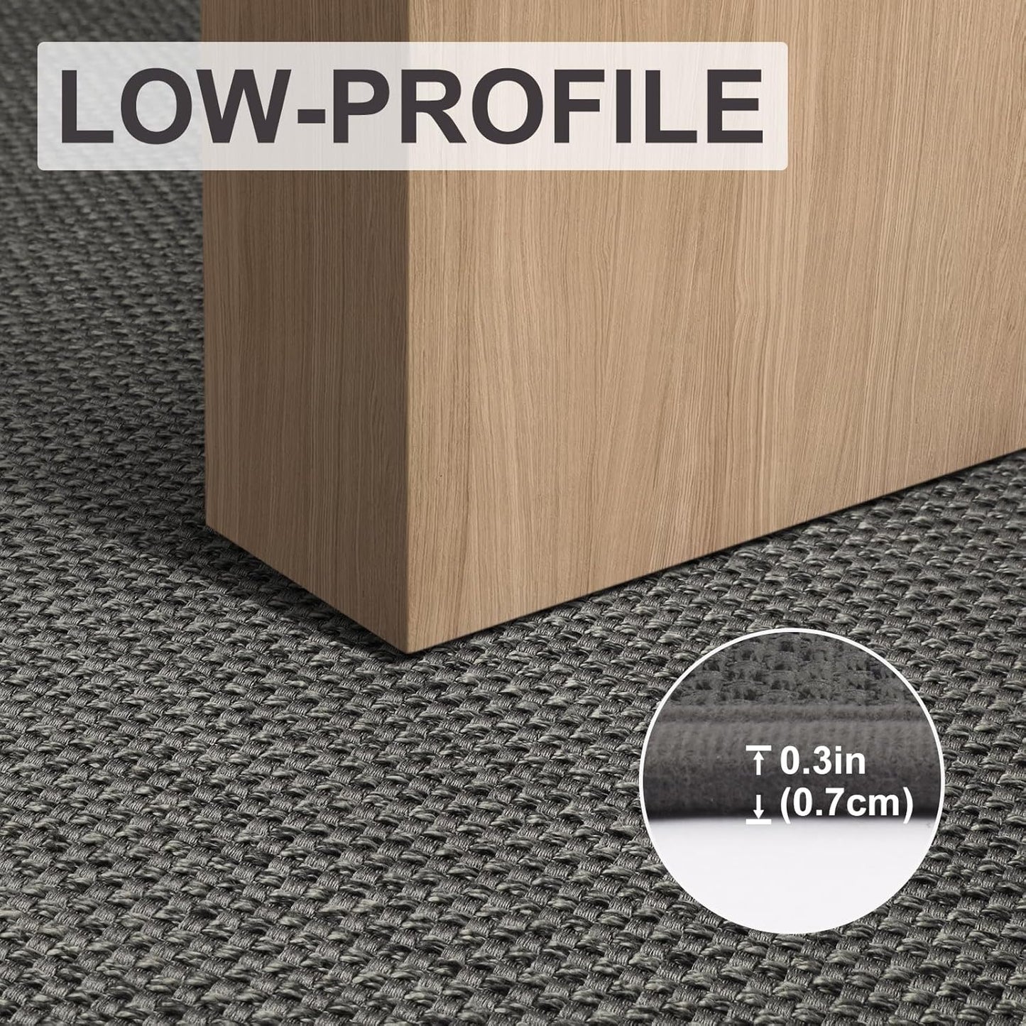 LEKEEPGO Door Mat 17"x29", Non Slip Door Mat Indoor Entrance, Rubber Backing Indoor Door mat Washable Absorbent Low-Profile Doormat Front Entryway Entry Resist Dirt Inside Door Mats, Grey